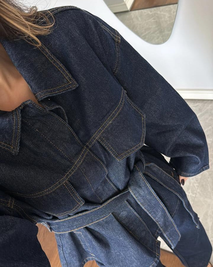 Denim Era - Belted Set