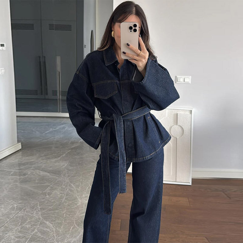 Denim Era - Belted Set